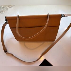 Vintage Coach Whitney Bag Tan Leather Classic Women's Baby Brief